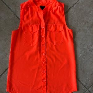 Jcrew button down sleeveless shirt
